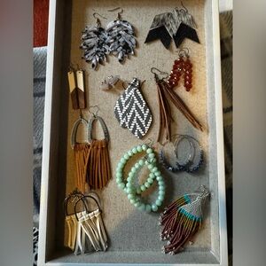 12 Piece Earring Bundle - Earrings all in New or Like New Condition